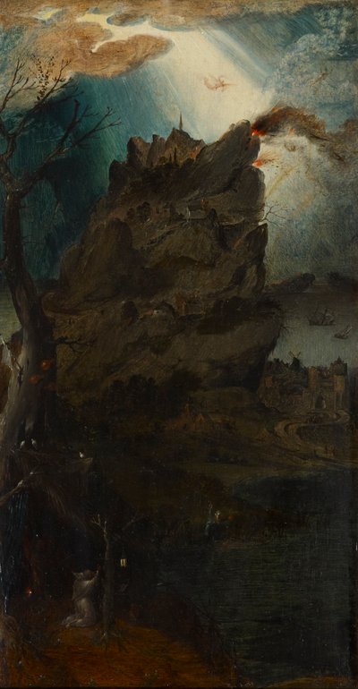 Landschap met kluizenaar door Circle of Jan Wellens de Cock