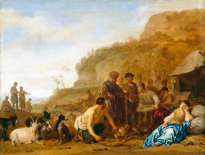 Laban op zoek naar zijn goden door Claes Corneliszoon Moeyaert