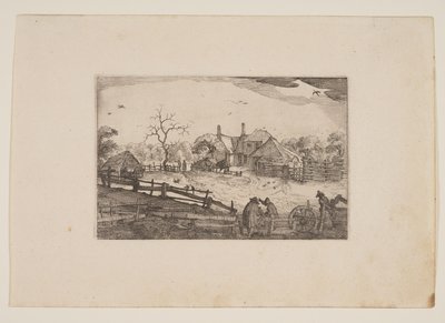Vaders Herberg, van Gezicht in de Omgeving van Haarlem (Plaisante Plaetsen) door Claes Jansz. Visscher