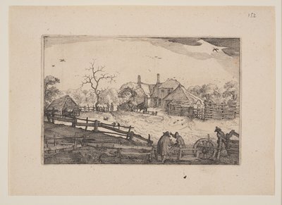 Vaders Herberg, van Gezicht in de Omgeving van Haarlem (Plaisante Plaetsen) door Claes Jansz. Visscher