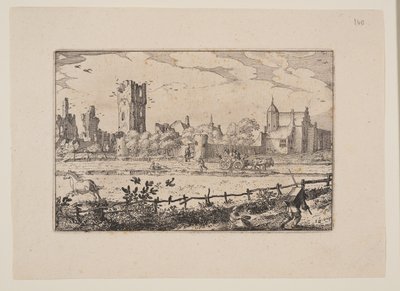 Het Huis te Cleef, near Haarlem, from Views in the Surroundings of Haarlem (Plaisante Plaetsen) door Claes Jansz. Visscher