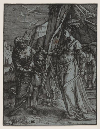 Judith met het hoofd van Holofernes door Claes Jansz. Visscher