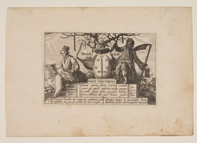 Titelplaat, uit Gezicht in de omgeving van Haarlem (Plaisante Plaetsen) door Claes Jansz. Visscher