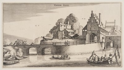 Ingang van een stad, uit Landschappen (Playsante Lantschappen) door Claes Jansz. Visscher II