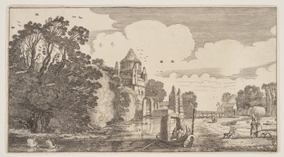 De Kleine Houtpoort bij Haarlem, uit Landschappen (Playsante Lantschappen) door Claes Jansz. Visscher II