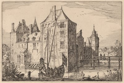 Kasteel (Warmond?) door Claes Jansz Visscher after Johannes van Doetechum, the Elder after Lucas