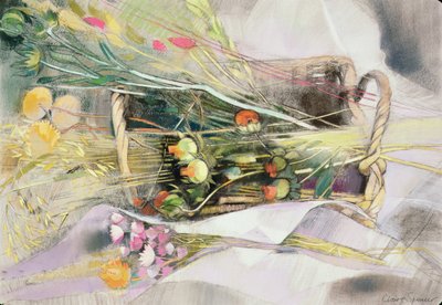 Mand met Gedroogde Bloemen door Claire Spencer