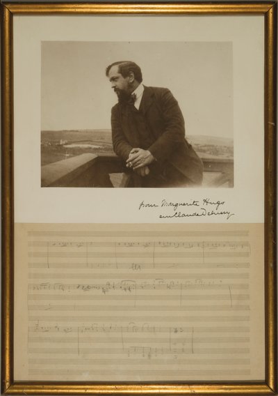 Manuscriptpagina van muziek voor 
