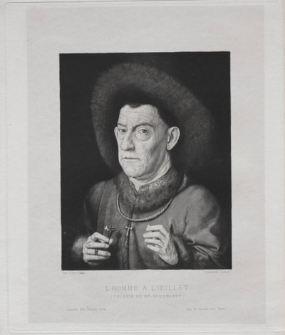 Man met een anjer, 1869 door Claude Ferdinand Gaillard