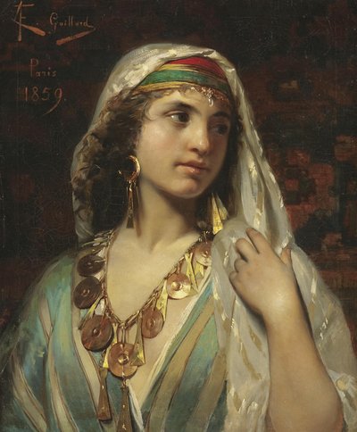 Odalisque door Claude Ferdinand Gaillard