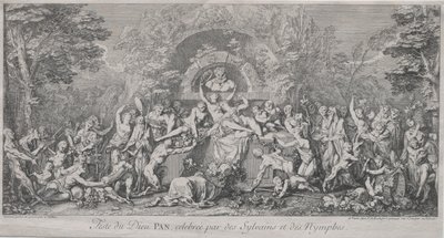 De vier festivals: Festival van de god Pan door Claude Gillot