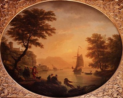 Dag - Een Italiaans rotsachtig inham met vissers door Claude Joseph Vernet