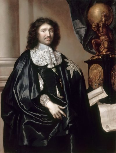 Portret van Jean-Baptiste Colbert 1619-1683 door Claude Lefebvre