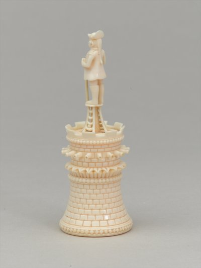 Witte toren, schaakstuk, India door Claude Lefebvre