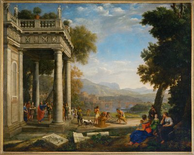 David sacre roi par Samuel - David gekroond door Samuel ... door Claude Lorrain (1600-82)