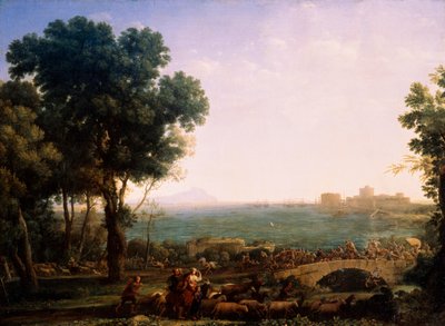 Slag op de brug, Slag tussen keizers Maxentius en Constantijn, 1655 door Claude Lorrain