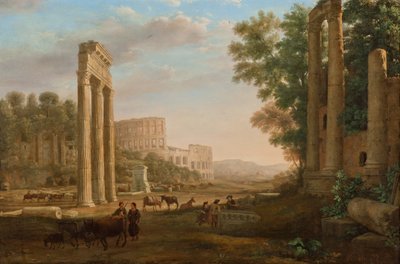 Capriccio met ruïnes van het Forum Romanum door Claude Lorrain