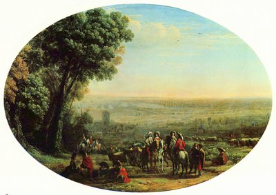 Frans: Siège de la Rochelle par Louis XIII Belegering van La Rochelle door Louis XIII, 1628 door Claude Lorrain
