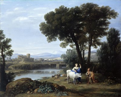 Juno vertrouwt Io toe aan de zorg van Argus door Claude Lorrain