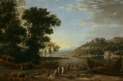 Landschap met Kooplieden, ca. 1629 door Claude Lorrain