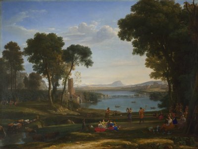 Landschap met het huwelijk van Isaac en Rebecca, 1648 door Claude Lorrain