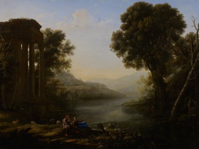 Pastoraal landschap door Claude Lorrain