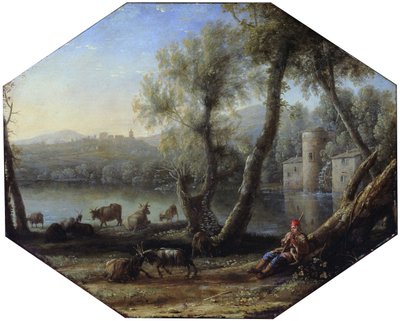 Pastoraal landschap door Claude Lorrain