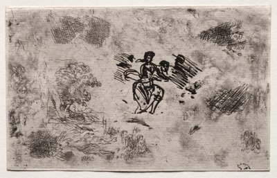 Studie van een Zittende Vrouw en andere Schetsen door Claude Lorrain