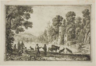 De dans aan de rivier door Claude Lorrain