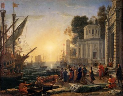 De ontscheping van Cleopatra in Tarsus door Claude Lorrain