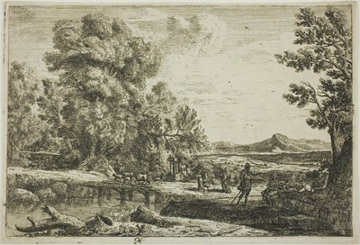 De Houten Brug (Rebecca en Eliezer) door Claude Lorrain