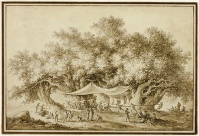 Uitzicht op de Beroemde Kastanjeboom van de Etna, genaamd Centum Cavalli door Claude Louis Chatelet