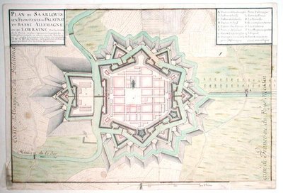 Atlas 131 E Plan van Saarlouis, uit Traité de Fortifications door Claude Masse