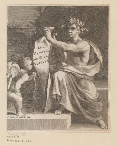 Apollo en een amor door Claude Mellan
