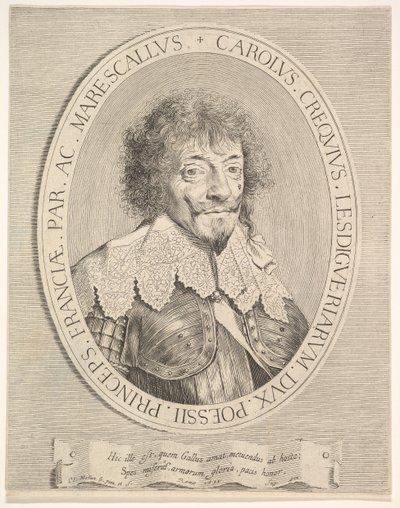 Charles I de Créquy, hertog van Lesdiguières, 1633 door Claude Mellan