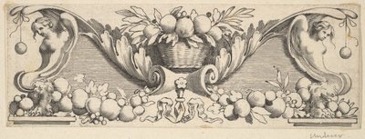 Hoofdband: Mand met fruit door Claude Mellan