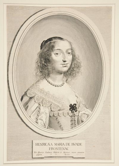 Henriette-Marie Montmort de Buade-Frontenac door Claude Mellan