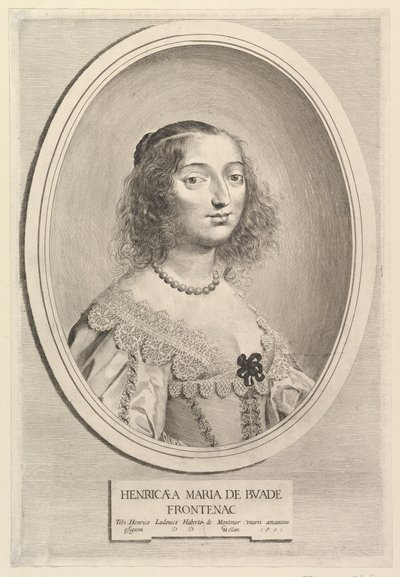 Henriette-Marie de Buade-Frontenac door Claude Mellan