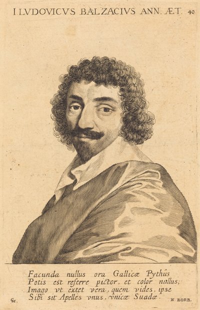 Jean-Louis Guez de Balzac door Claude Mellan