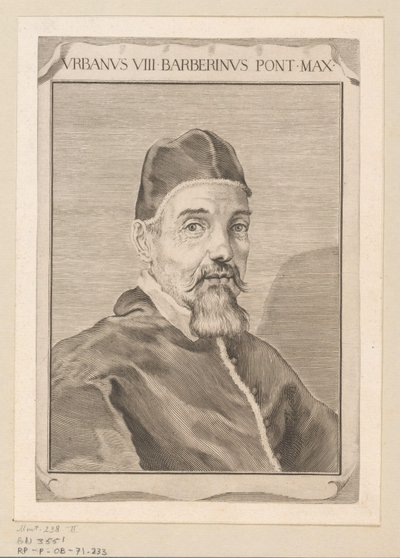Portret van Urbanus VIII door Claude Mellan