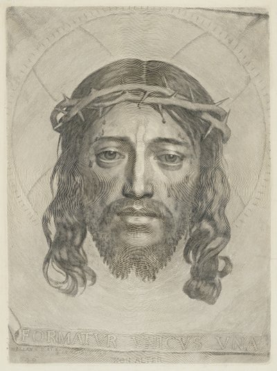 De Sudarium door Claude Mellan