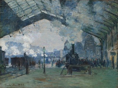 Aankomst van de Normandische trein, Gare Saint-Lazare door Claude Monet