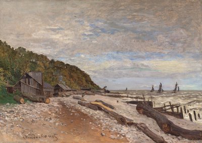 Scheepswerf bij Honfleur, 1864 door Claude Monet
