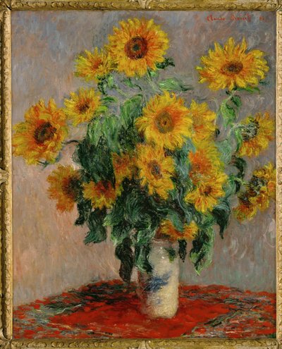 Bouquet de Soleils (schilderij op doek) door Claude Monet