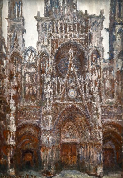 Kathedraal van Rouen, Portaalzicht, Bruine Harmonie door Claude Monet