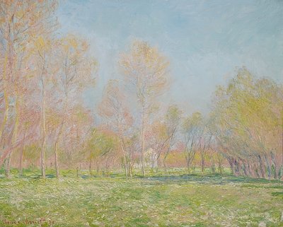 Lente in Giverny door Claude Monet