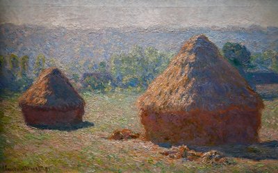 Hooiberg, einde van de zomer door Claude Monet