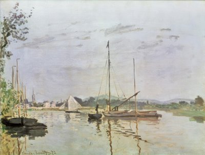 De boot, Argenteuil door Claude Monet