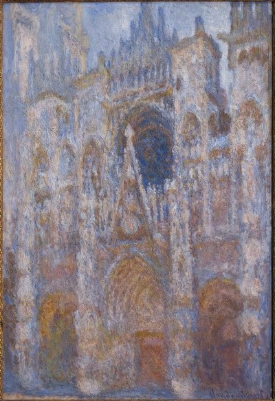 De kathedraal van Rouen. Het portaal, ochtendzon. harmonie door Claude Monet