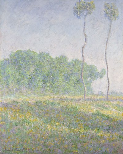 Landschap in de lente door Claude Monet